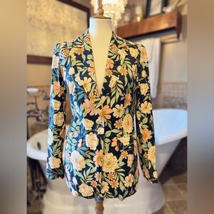 Elie Tahari Multicolor Floral Blazer size 6